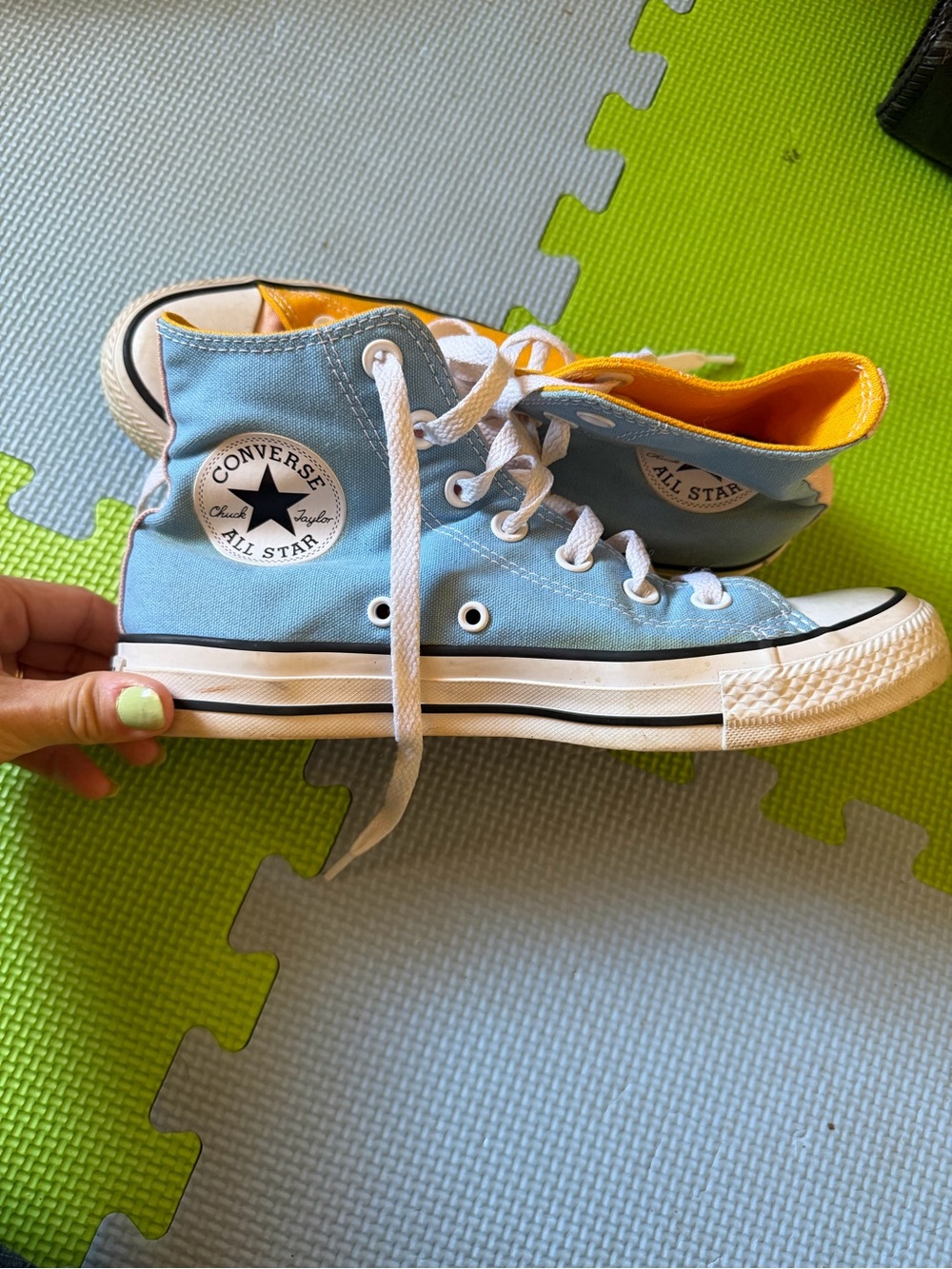 Converse custom pastel color block high tops - Picture 2 of 10